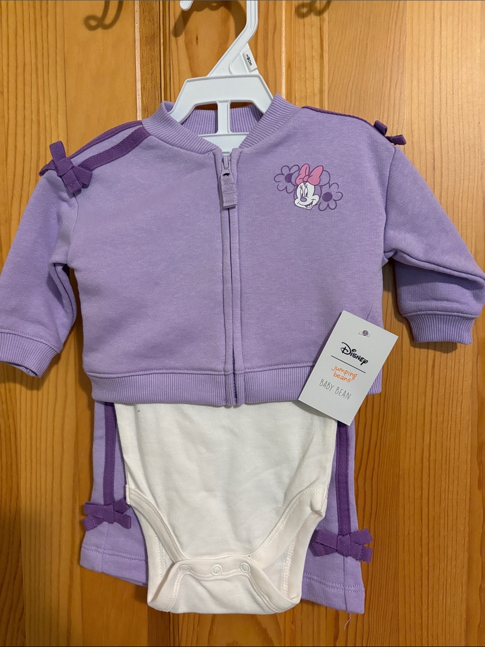 Disney Jumping Beans Girls 3M Minnie Mouse 3pc Shorts Set Jacket Bodysuit NWT